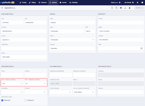 Východiskové sadzby DPH